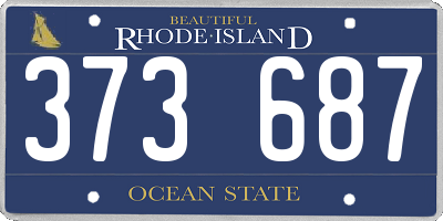 RI license plate 373687