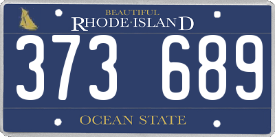 RI license plate 373689