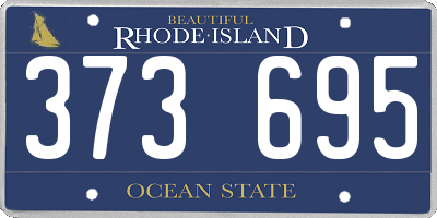 RI license plate 373695