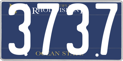 RI license plate 3737