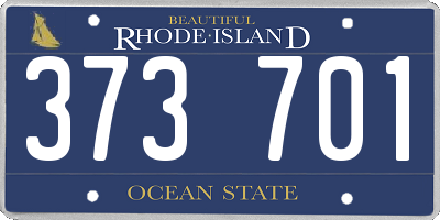 RI license plate 373701