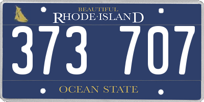 RI license plate 373707