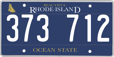 RI license plate 373712