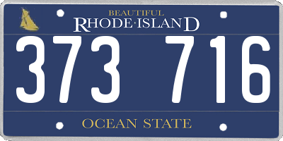 RI license plate 373716