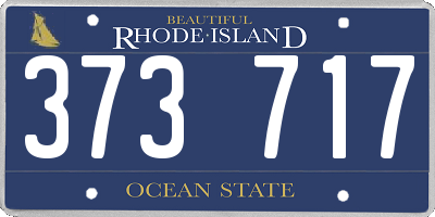 RI license plate 373717
