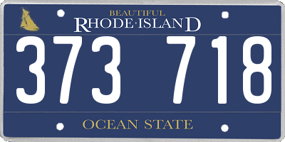 RI license plate 373718