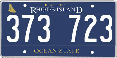 RI license plate 373723