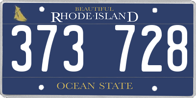 RI license plate 373728