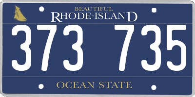 RI license plate 373735