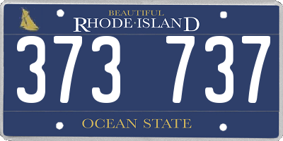 RI license plate 373737
