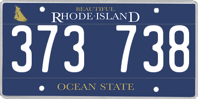 RI license plate 373738