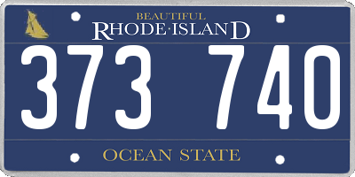 RI license plate 373740