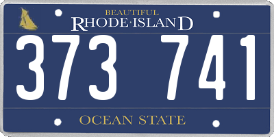 RI license plate 373741