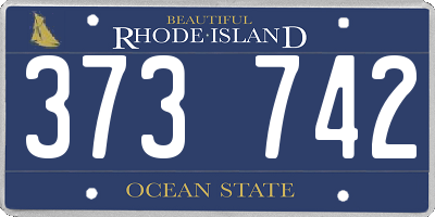 RI license plate 373742