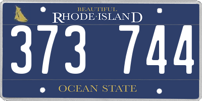 RI license plate 373744