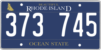 RI license plate 373745