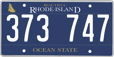 RI license plate 373747