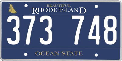 RI license plate 373748
