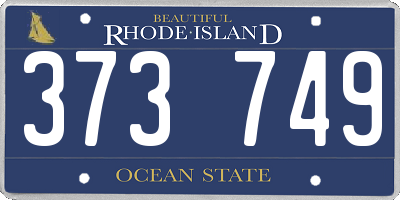 RI license plate 373749
