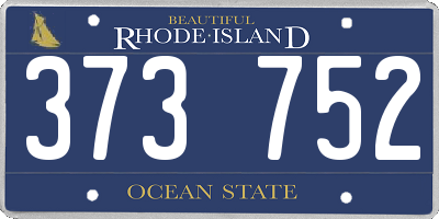 RI license plate 373752