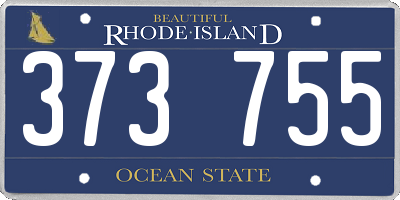 RI license plate 373755
