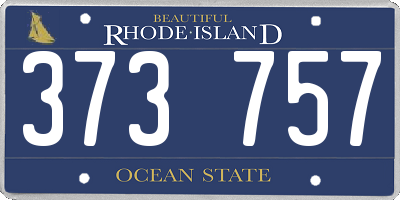 RI license plate 373757