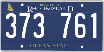 RI license plate 373761