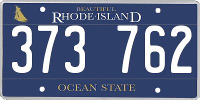 RI license plate 373762