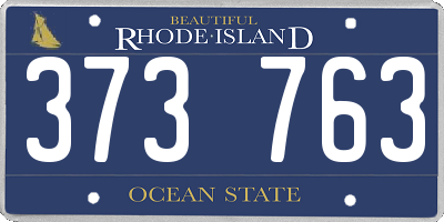 RI license plate 373763