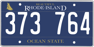 RI license plate 373764