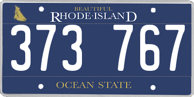 RI license plate 373767