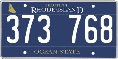 RI license plate 373768