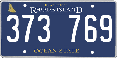 RI license plate 373769