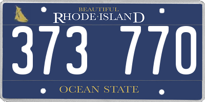 RI license plate 373770