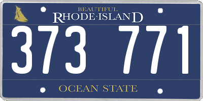 RI license plate 373771