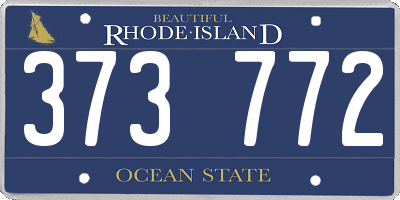 RI license plate 373772