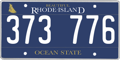 RI license plate 373776