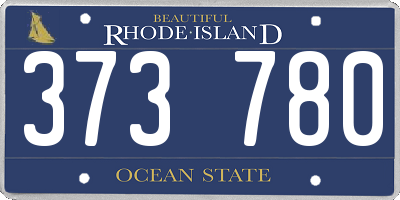 RI license plate 373780