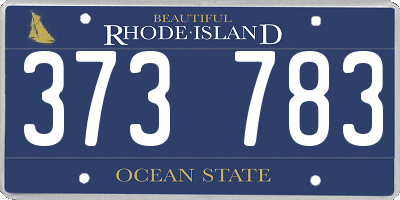 RI license plate 373783