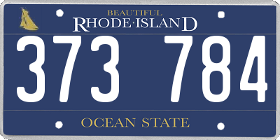 RI license plate 373784