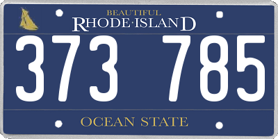 RI license plate 373785
