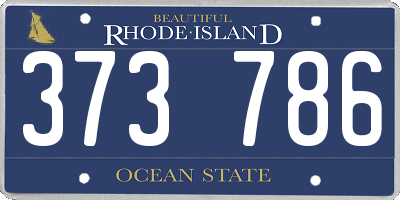 RI license plate 373786