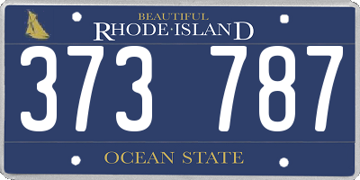 RI license plate 373787