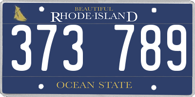 RI license plate 373789
