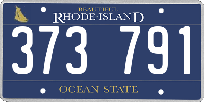 RI license plate 373791