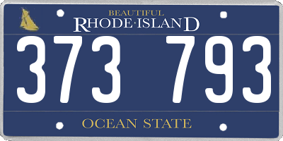 RI license plate 373793