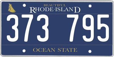 RI license plate 373795