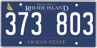 RI license plate 373803