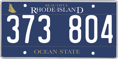RI license plate 373804