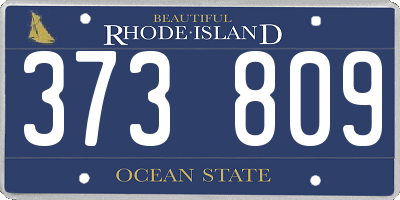 RI license plate 373809